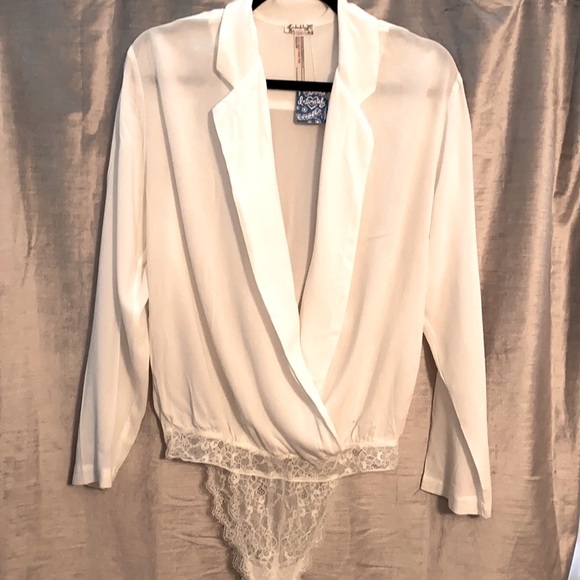 Free People Elsa Bodysuit in Cream - Picture 6 of 11